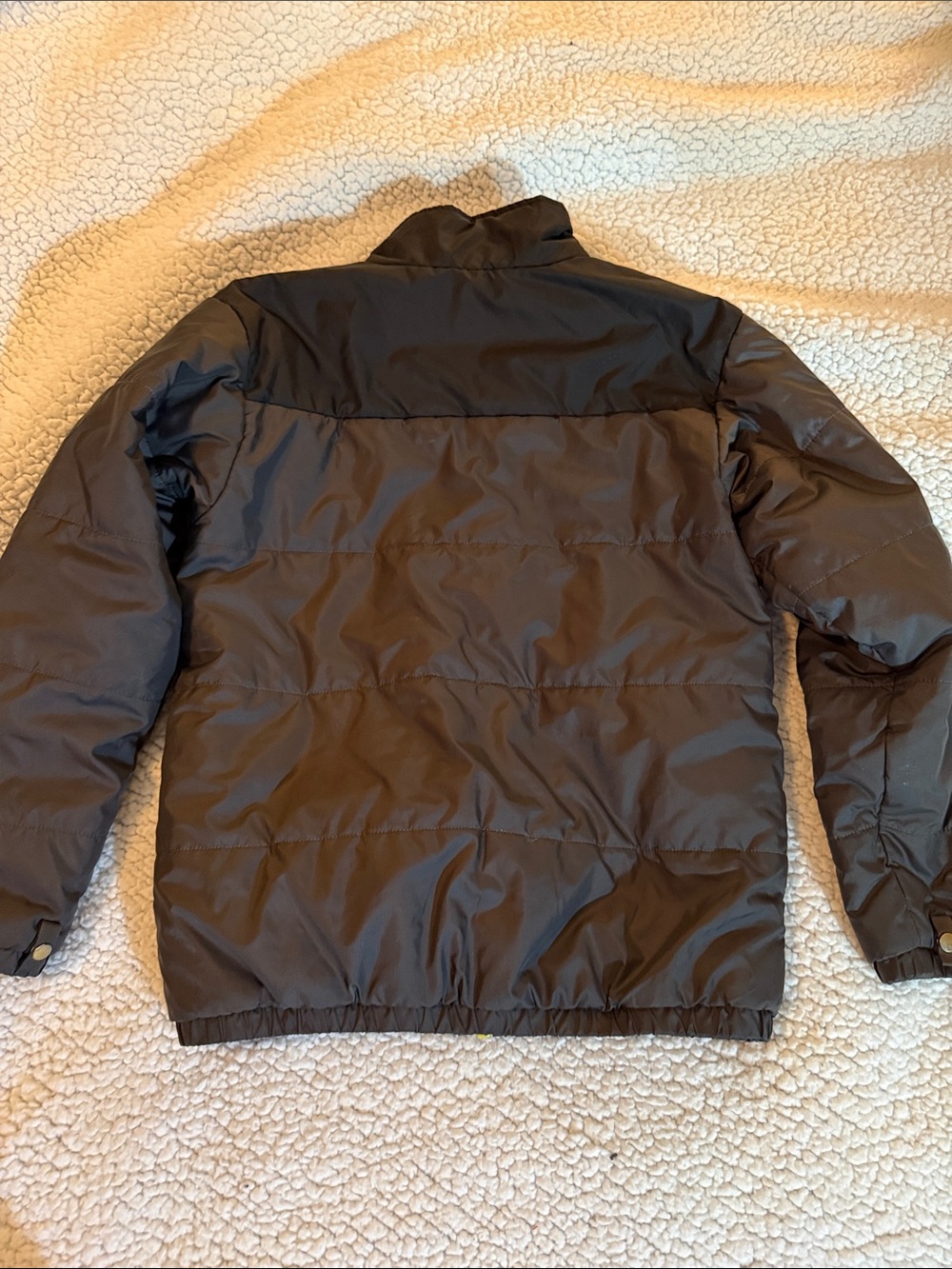 The North Face Kids Black Puffer Jacket with Yellow Zip Size M 10-12 - Picture 5 of 8